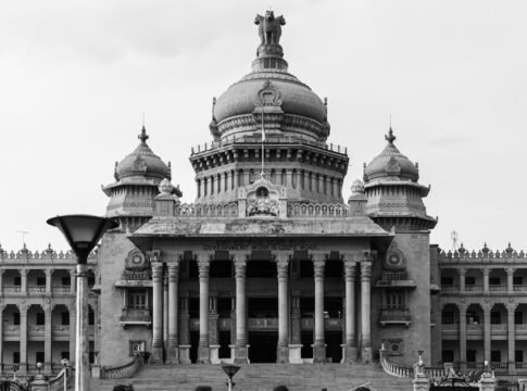 Vidhana Soudha, iconic legislative building in Bangalore, Karnataka, India.