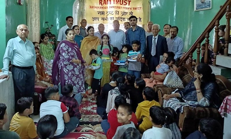 Jammu: Ram Trust Distributes Stationery Kits to Needy Students Jammu: Ram Trust Distributes Stationery Kits to Needy Students