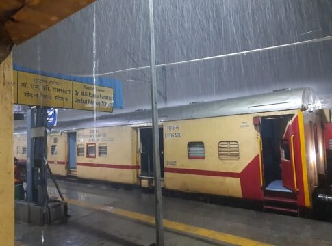 Chennai Centra Railway Station in Rain