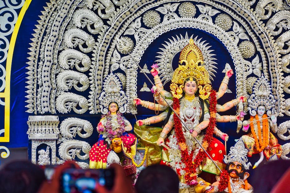 Maharashtra Parliamentarians Medha Kulkarni and Smita Uday Wagh Honored with Sansad Ratna Awards 2026 Colorful Durga Puja celebration in Bhubaneswar with ornate statues and festive décor.
