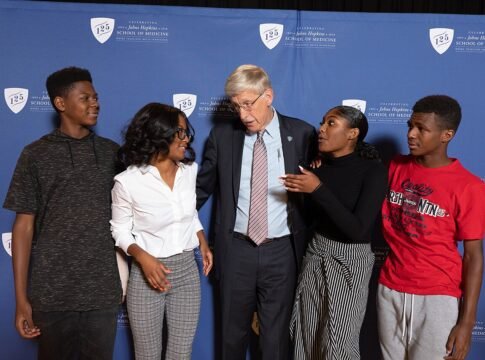 Dr. Francis Collins meets with family members of Henrietta Lacks at Johns Hopkins University in Baltimore where he delivered the keynote address of the Henrietta Lacks Memorial Lecture. From left to …