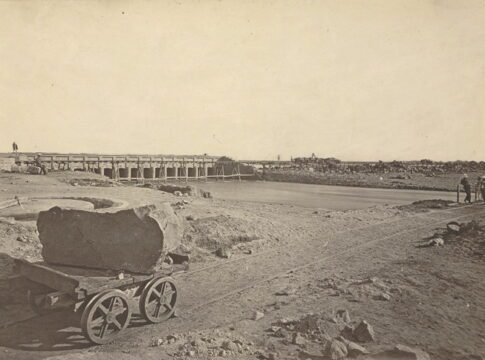 Image of Agra Canal, Headworks. Unknown Photographer c. 1871-73. Photograph from Crofton Collection: 'Public works including the Manora Breakwater and the River Son canal system' taken by an unknown …