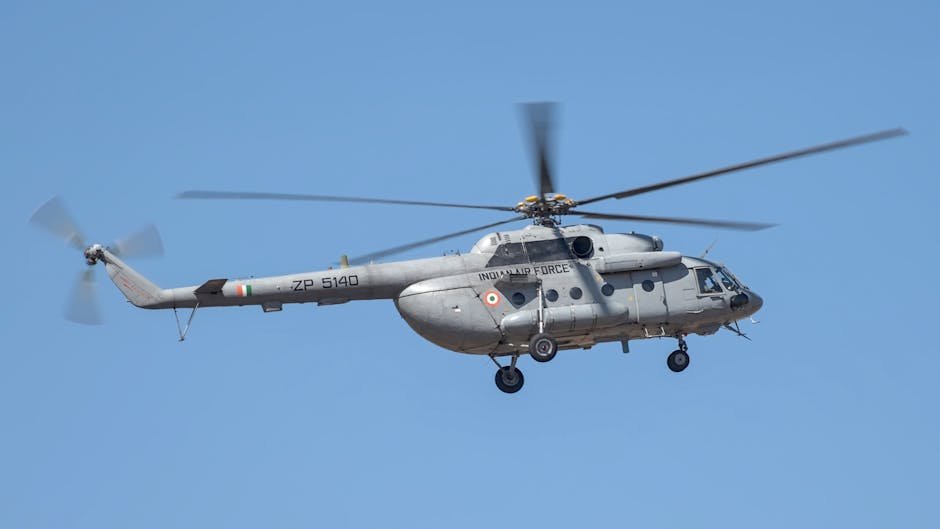 India’s Air Force Chief Advocates Self-Reliance in Defence Manufacturing Indian Air Force Mi-17 helicopter flying over Bengaluru, India.