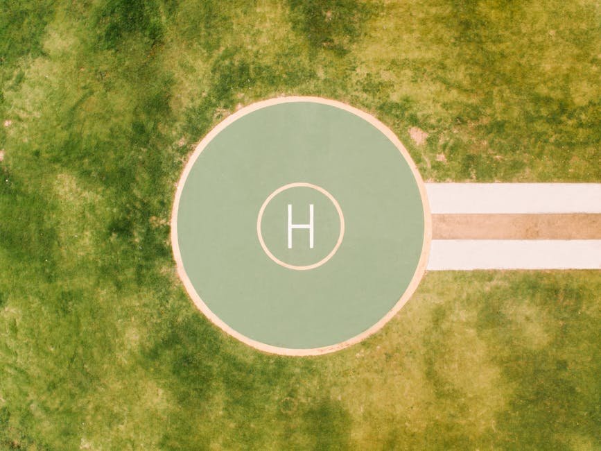 Tehri Garhwal: Delhi Family’s Helicopter Makes Emergency Landing After Technical Glitch Top-down view of a helipad marked on a grassy field, perfect for aviation themes.