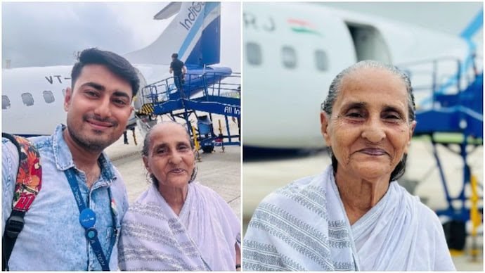 Delhi Man Surprises 84-Year-Old Grandmother With Her First Ever Flight Delhi Man Surprises 84-Year-Old Grandmother With Her First Ever Flight