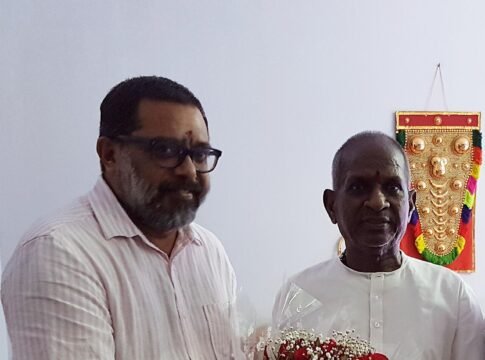 Art Director M.Prabakaran with Legendary Indian Music Composer 'Maestro' Ilayaraaja