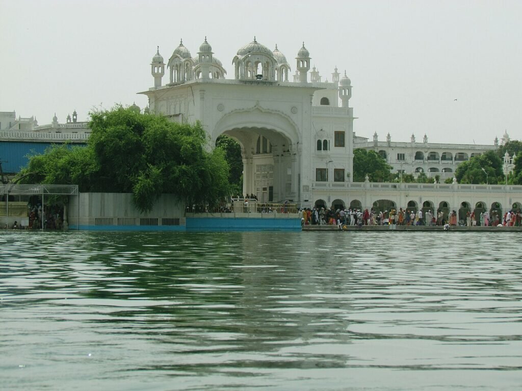 Dukh Bhanjani Ber tree and entrance gate near the Langar at the Golden Temple.