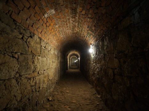 Explore the mysterious antique brick tunnel in Kłodzko, Poland, with its captivating architecture. Explore the mysterious antique brick tunnel in Kłodzko, Poland, with its captivating architecture.
