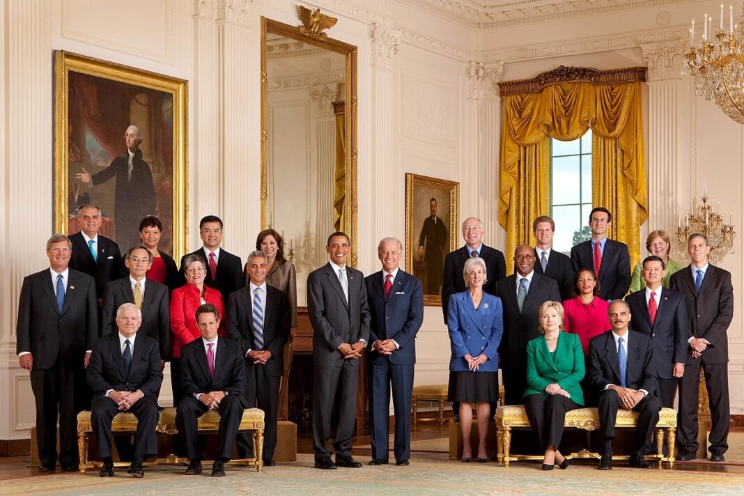 US Vice President’s Defense of Iran Deal Criticized for Vague and Misleading Claims First Cabinet of President Barack Obama in the White House East Room.From left to right:Back row: Secretary of Transportation Ray LaHood, Administrator of the Environmental Protection Agency Lisa P. …