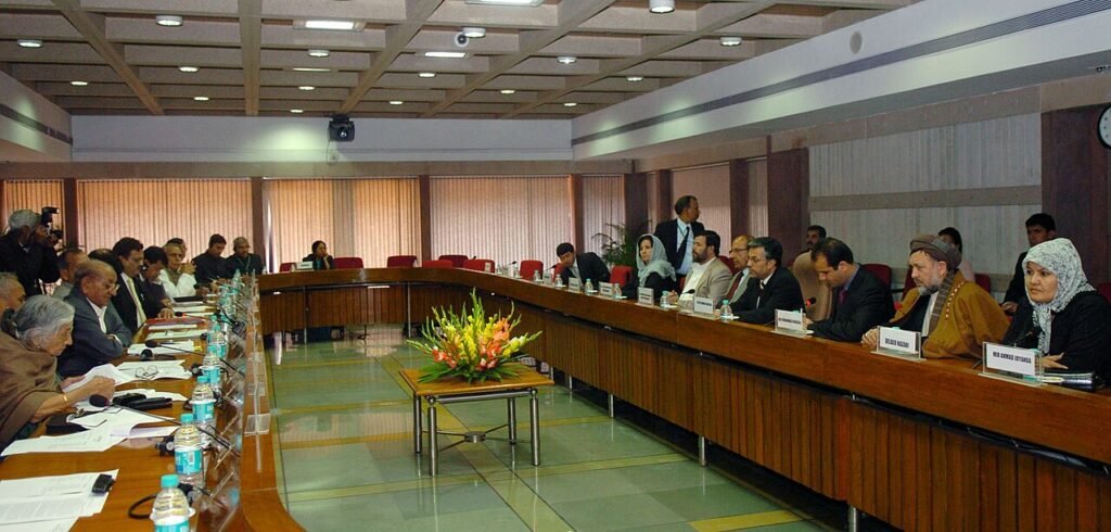 The Afghan Parliamentary Delegation led by the President of Afghanistan’s Wolesi Jirga (Lower House of Parliament), Mr. Mohammad Younus Qanooni meeting the Chairman of Standing Committee on Ministry …