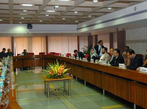 The Afghan Parliamentary Delegation led by the President of Afghanistan’s Wolesi Jirga (Lower House of Parliament), Mr. Mohammad Younus Qanooni meeting the Chairman of Standing Committee on Ministry …