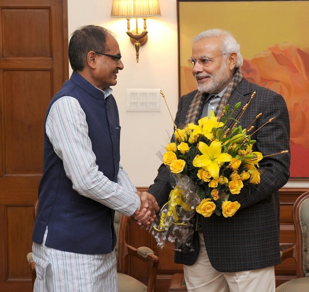 The Chief Minister of Madhya Pradesh, Shri Shivraj Singh Chouhan calling on the Prime Minister, Shri Narendra Modi, in New Delhi on January 14, 2015.