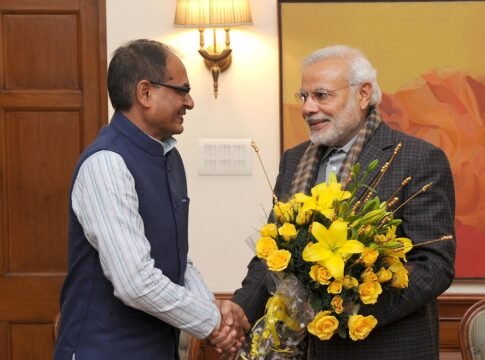 The Chief Minister of Madhya Pradesh, Shri Shivraj Singh Chouhan calling on the Prime Minister, Shri Narendra Modi, in New Delhi on January 14, 2015. The Chief Minister of Madhya Pradesh, Shri Shivraj Singh Chouhan calling on the Prime Minister, Shri Narendra Modi, in New Delhi on January 14, 2015.