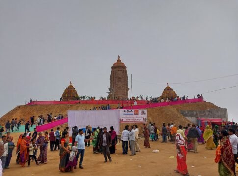 The Ram temple in Odisha's Fatehgarh village in Nayagarh district is located atop a hill and surrounded by lush greenery. Work to build the temple started in 2017, with more than 150 workers involved… The Ram temple in Odisha's Fatehgarh village in Nayagarh district is located atop a hill and surrounded by lush greenery. Work to build the temple started in 2017, with more than 150 workers involved…