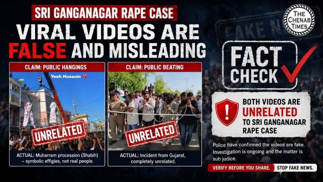 FACT CHECK: Viral Videos of Public Hangings and Beatings Falsely Linked to Sri Ganganagar Rape Case FACT CHECK: Viral Videos of Public Hangings and Beatings Falsely Linked to Sri Ganganagar Rape Case