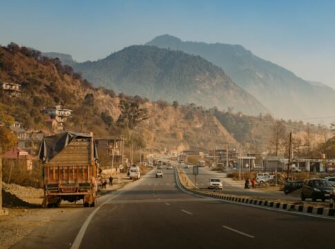 Picturesque road through hills in Kasol, Himachal Pradesh, India. Picturesque road through hills in Kasol, Himachal Pradesh, India.