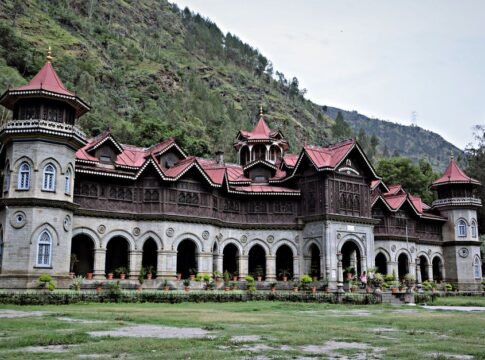 Architectural marvel of Padam Palace amidst lush greenery in Himachal Pradesh. Architectural marvel of Padam Palace amidst lush greenery in Himachal Pradesh.