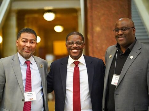 Byron Marshall, David Crowley, George Beldsoe at Black Advocacy Day at the Capitol, Madison, WI 022626