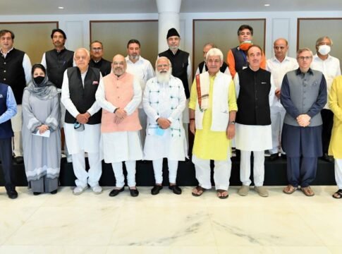 Delegates of the All-Party Meeting on Jammu and Kashmir meet at the Prime Minister's residence in New Delhi, India. Member's of the group include Prime Minister Narendra Modi, Home Minister Amit Shah… Delegates of the All-Party Meeting on Jammu and Kashmir meet at the Prime Minister's residence in New Delhi, India. Member's of the group include Prime Minister Narendra Modi, Home Minister Amit Shah…