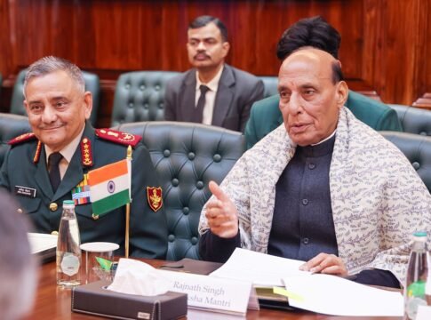 The Union Minister for Defence, Shri Rajnath Singh meeting with the High Representative/Vice President of the European Union Commission held, in New Delhi on January 27, 2026.