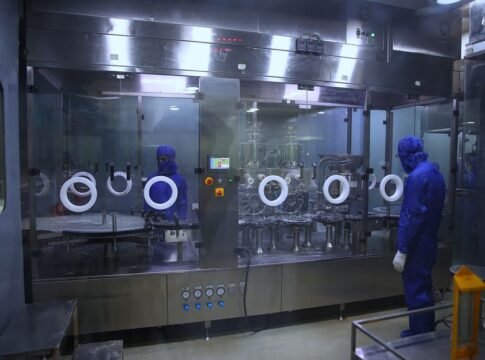 Workers in protective gear inside a sterile pharmaceutical manufacturing plant in Rawalpindi, Pakistan. Workers in protective gear inside a sterile pharmaceutical manufacturing plant in Rawalpindi, Pakistan.