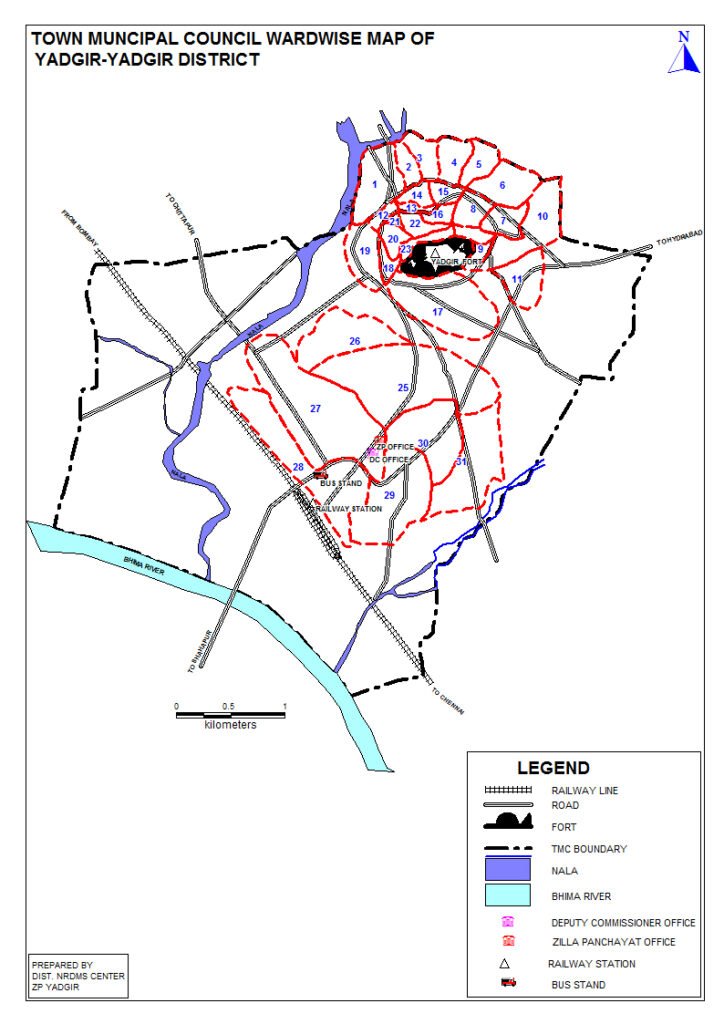 Yadgir TMC Ward Map
