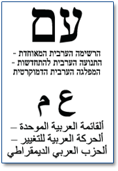 2013 Ballot paper for the United Arab List, which lists the United Arab List, the Arab Movement for Renewal, and the Arab Democratic Party.