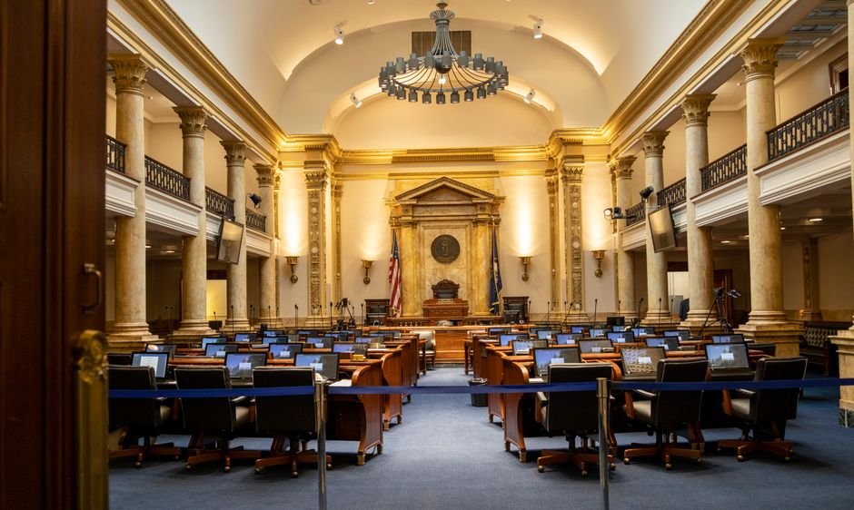 Republican Senator Criticizes Colleague’s Handling of National Security Briefing A grand government chamber with elegant columns and seating. Perfect for politics or architecture themes.