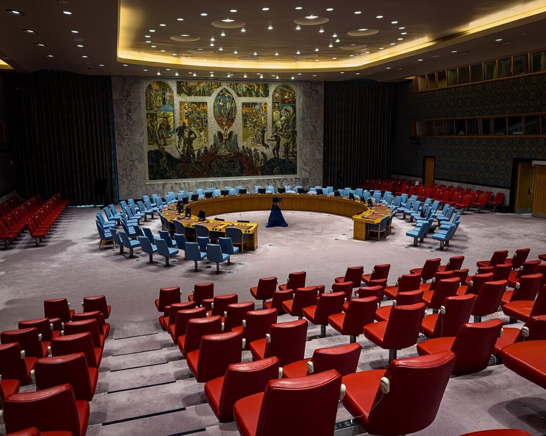 India Urges UN Security Council Reform, Citing 21st Century Realities Looking at the empty Security Council chamber of the United Nations at their Headquarters in New York