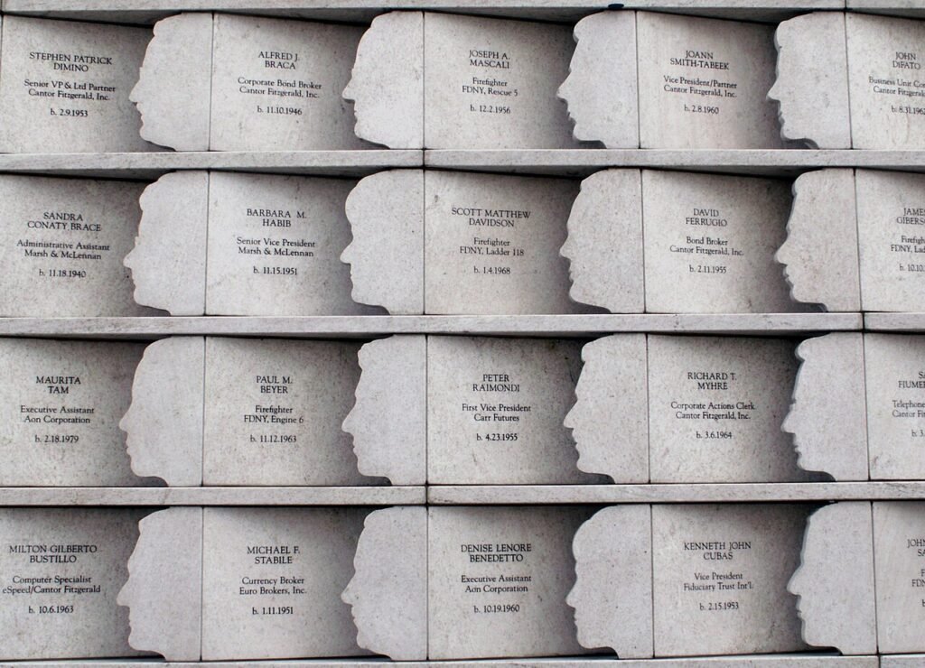 On the 9-11 Memorial called "Postcards" in Staten Island, NY