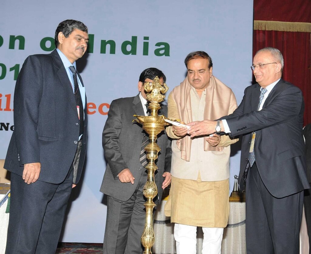 The Union Minister for Chemicals and Fertilizers, Shri Ananth Kumar lighting the lamp to inaugurate the annual seminar of Fertilizer Association of India, in New Delhi on December 02, 2015. The Secre…