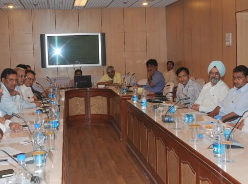 The Union Minister for Road Transport and Highways, Dr. C.P. Joshi presiding over a meeting on ‘Re-structuring of National Highways Authority of India (NHAI)’, in New Delhi on June 20, 2011. The Mini…
