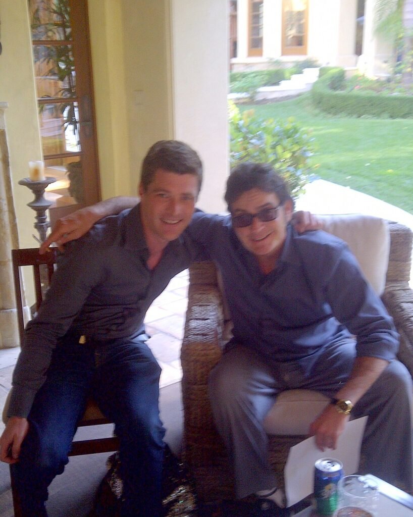 Alexander Hartman and Charlie Sheen in Beverly Hills