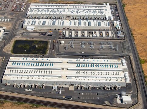 Part of AWS's us-west-2 availability zone, showing three datacenters